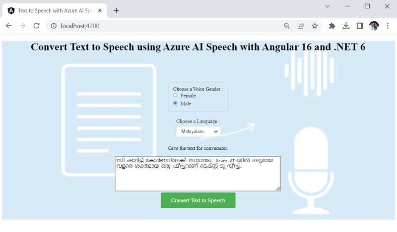Convert Text To Speech Using Azure Ai Speech With Angular 16 And Net 6 - Best Light Patterns in Ultra HD